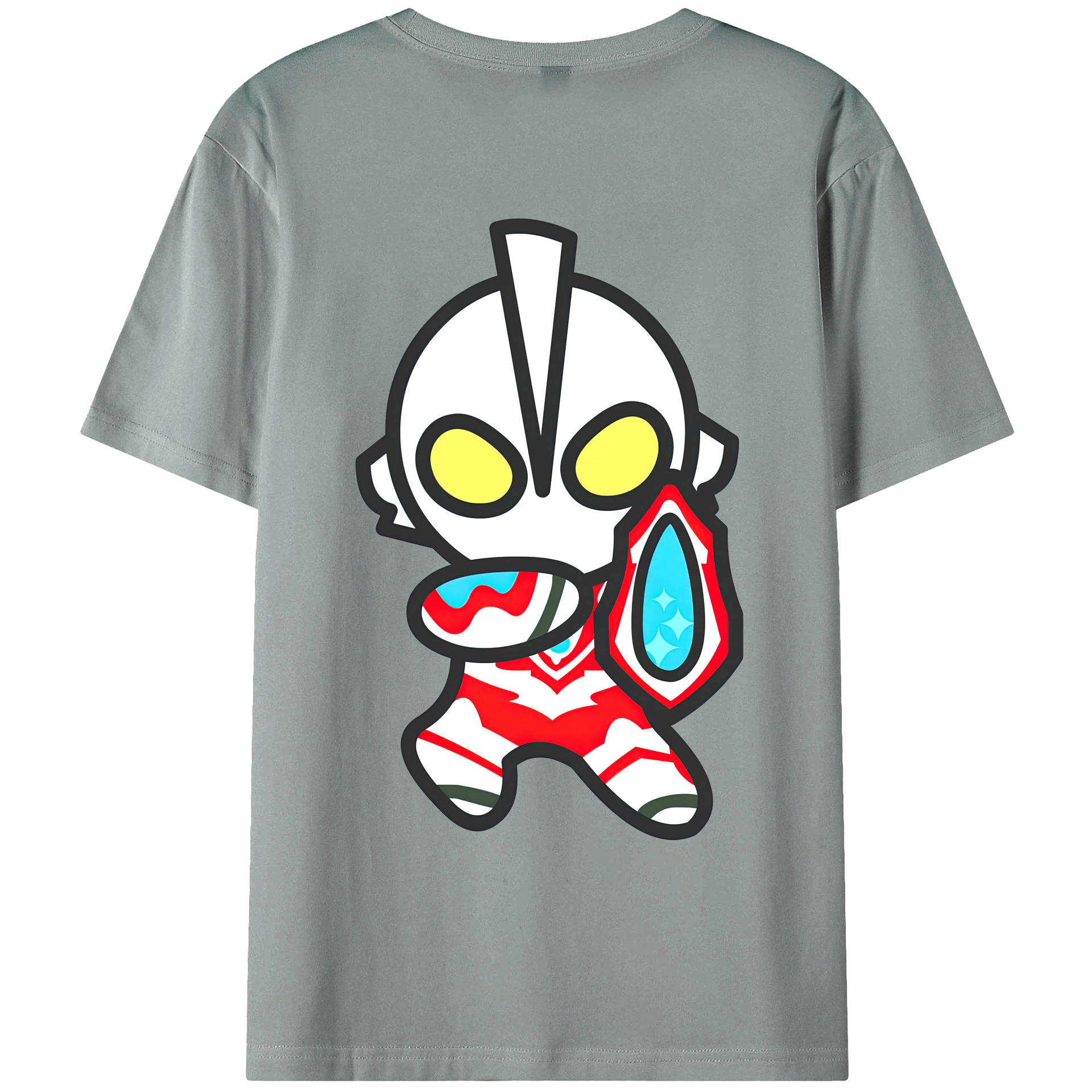 （画像用） ウルトラマン Ultraman 綿100％ メンズ半袖Tシャツ（バックプリント） 通気性